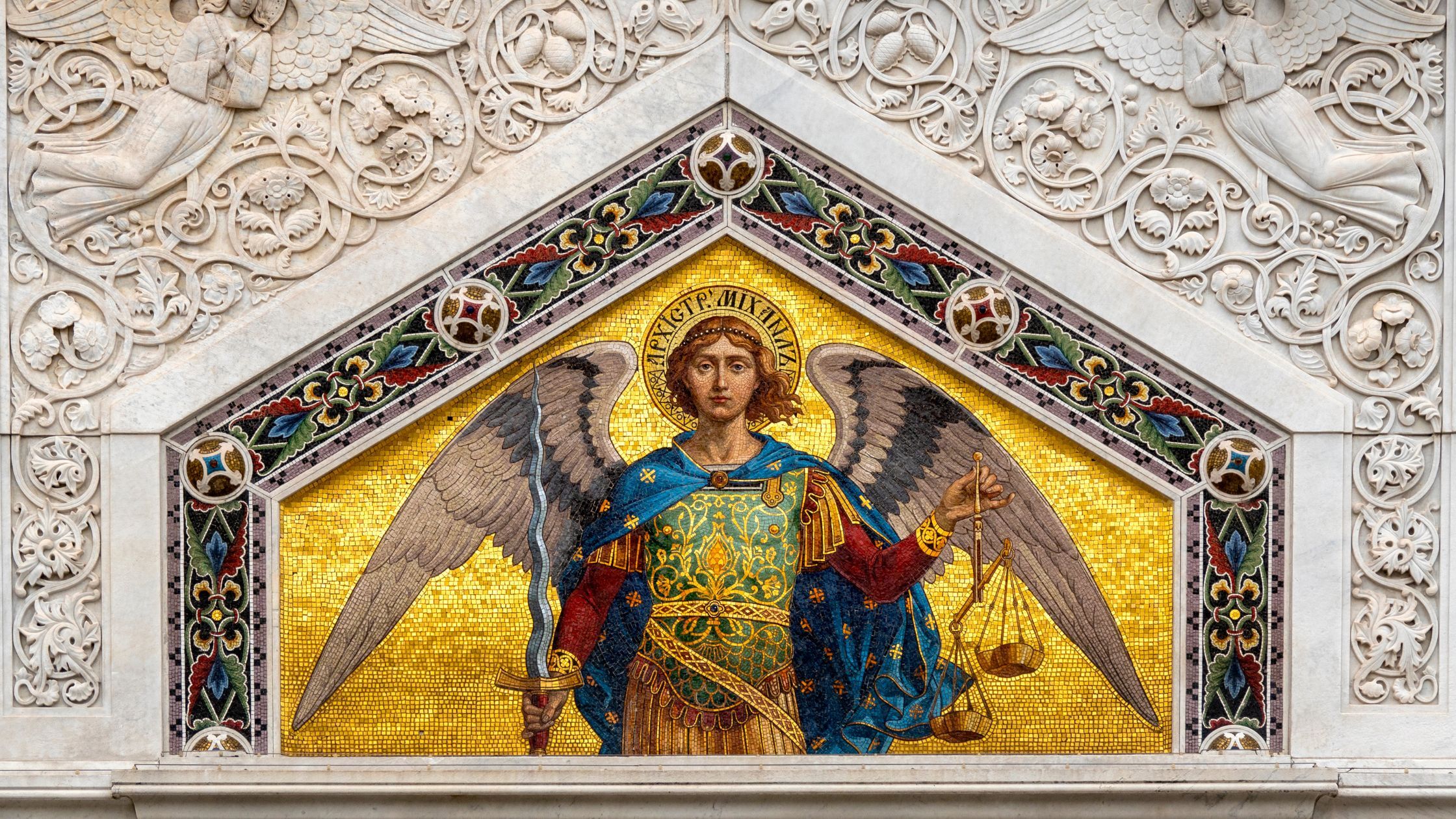 Michael with sword and scales