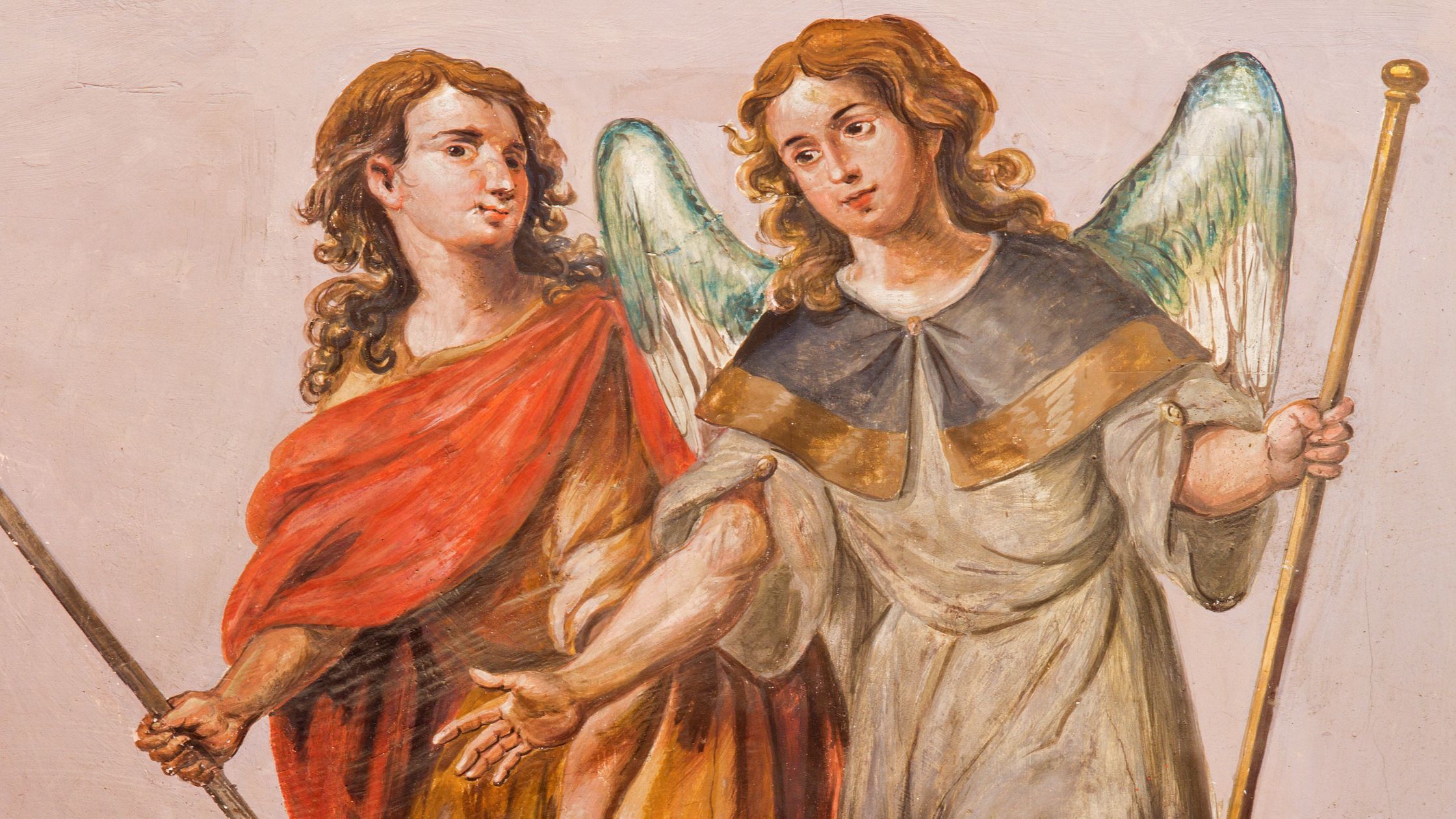 Raphael guiding young man